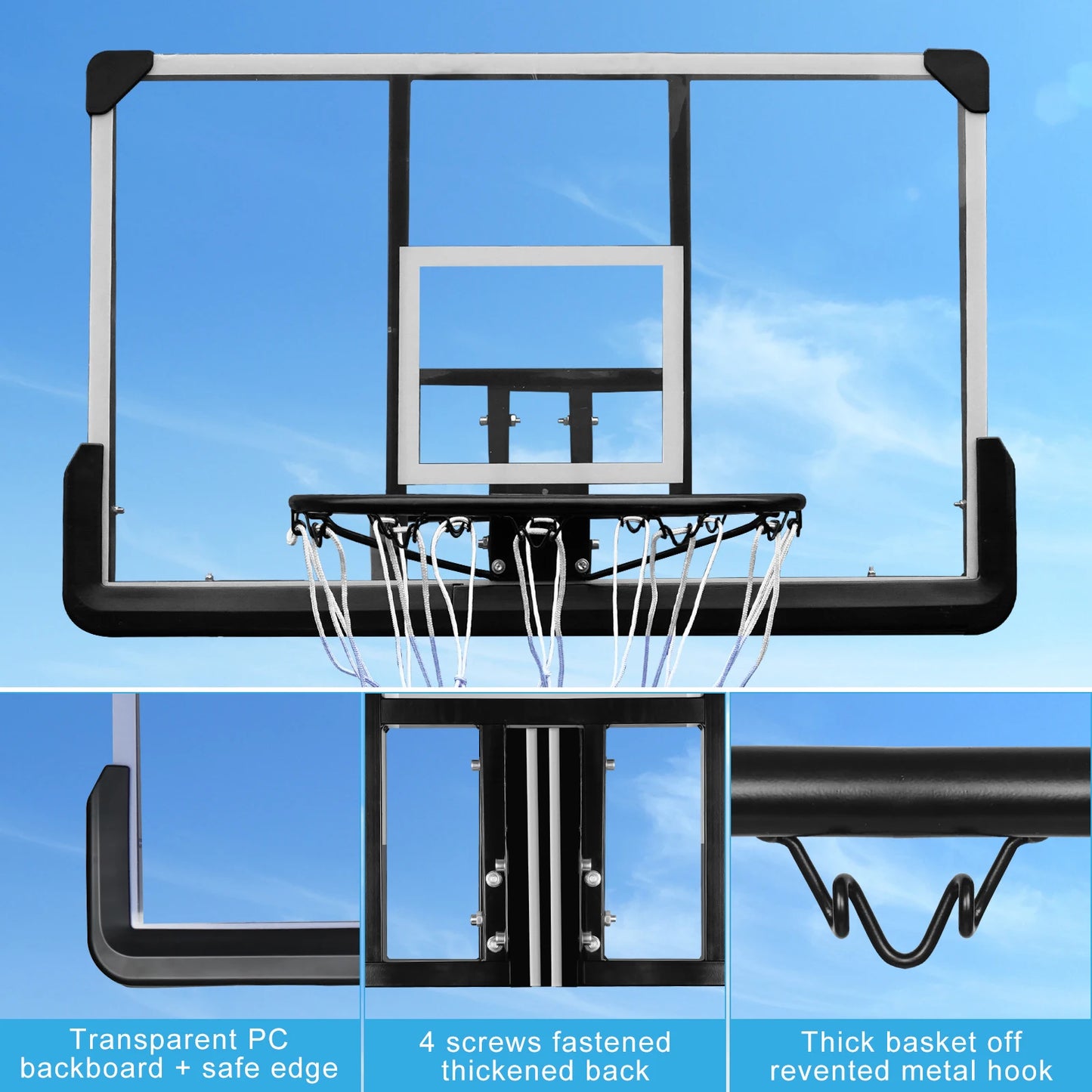 Basketball Hoop Basketball Stand with 45Cm Basketball Rim for Kids/Teens