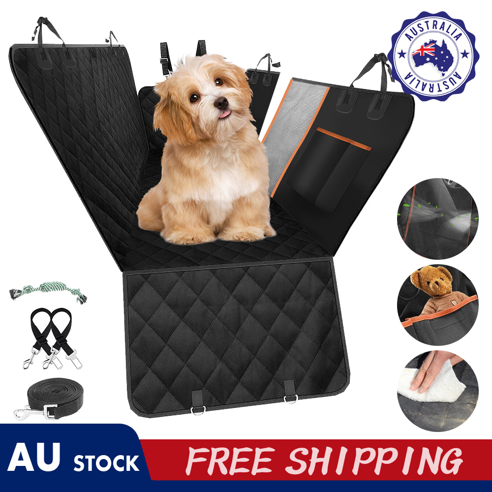 Premium Pet Car Seat Cover Hammock for Dogs and Cats with Nonslip Protection and Four Complimentary Gifts