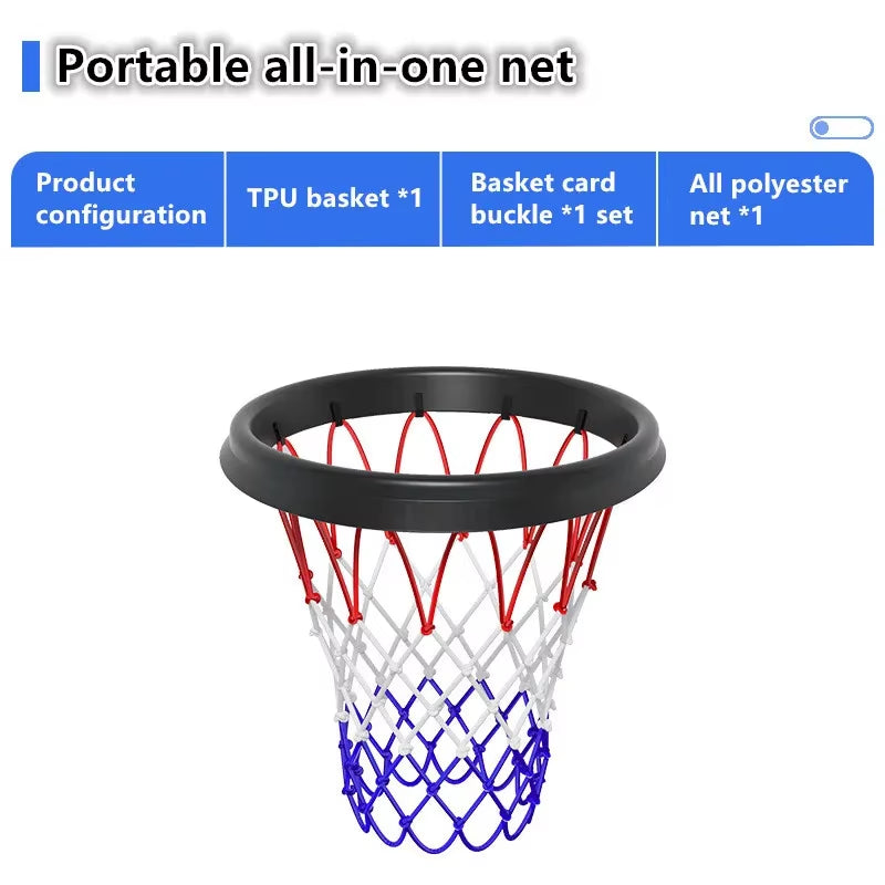1Pcs 45Cm Removable Basketball Net, Outdoor and Indoor Portable Basketball Net, Professional Sports Basketball Net