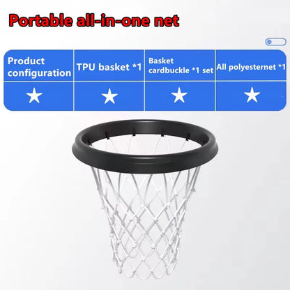 1Pcs 45Cm Removable Basketball Net, Outdoor and Indoor Portable Basketball Net, Professional Sports Basketball Net