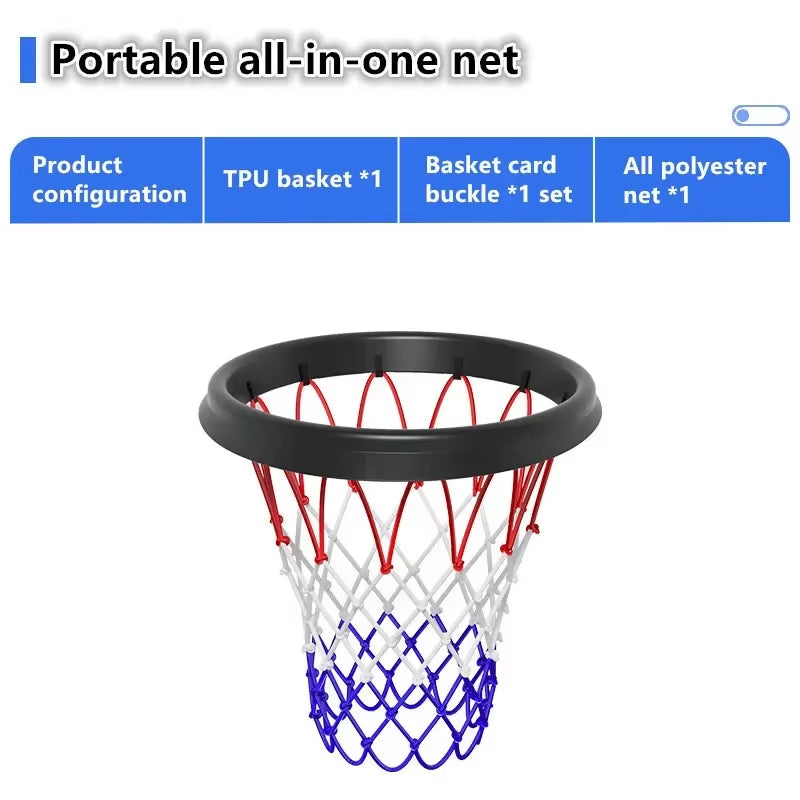 1Pcs 45Cm Removable Basketball Net, Outdoor and Indoor Portable Basketball Net, Professional Sports Basketball Net