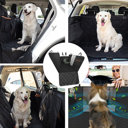 Premium Pet Car Seat Cover Hammock for Dogs and Cats with Nonslip Protection and Four Complimentary Gifts