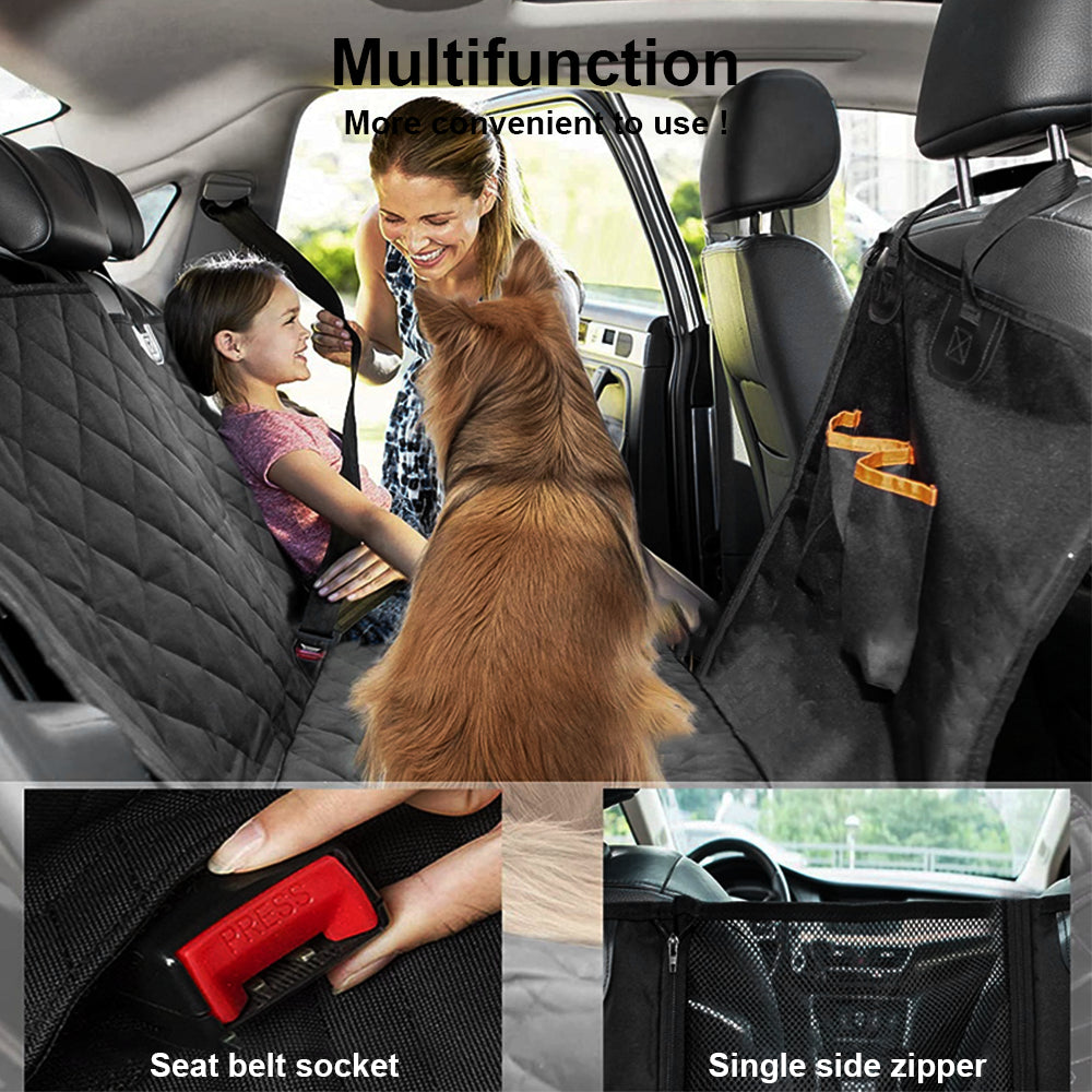 Premium Pet Car Seat Cover Hammock for Dogs and Cats with Nonslip Protection and Four Complimentary Gifts