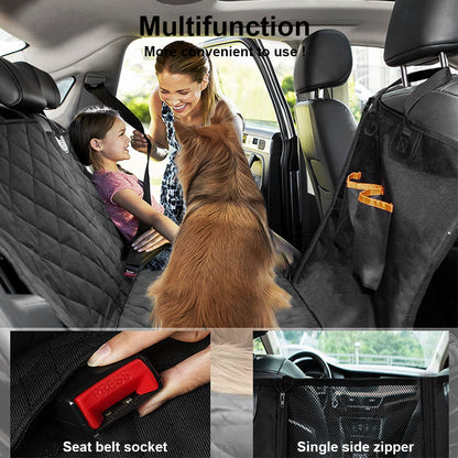 Premium Pet Car Seat Cover Hammock for Dogs and Cats with Nonslip Protection and Four Complimentary Gifts