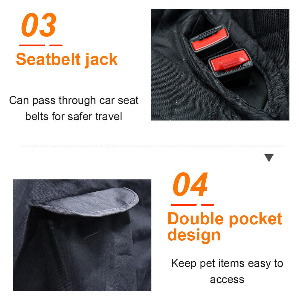 Premium Pet Car Seat Cover Hammock for Dogs and Cats with Nonslip Protection and Four Complimentary Gifts